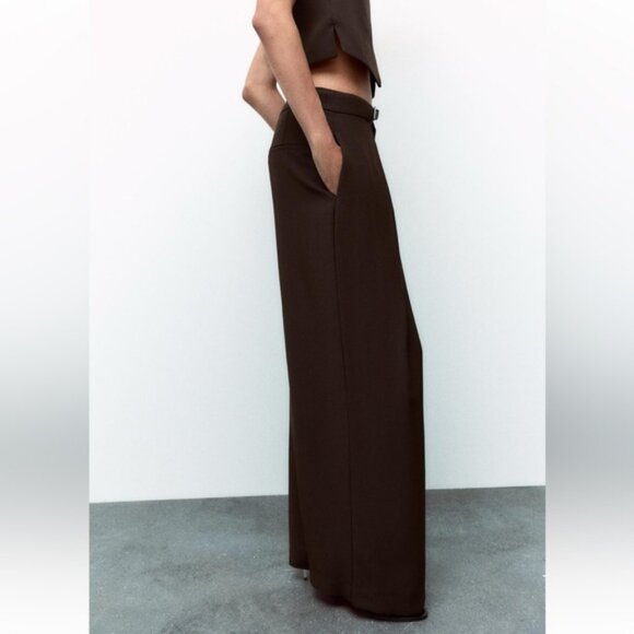 ZARA PLEATED PANTS WITH BELT - Picture 3 of 8